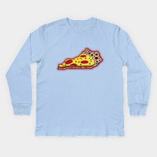 Kentucky Pizza!! w RED GLOW! Kids Long Sleeve T-Shirt